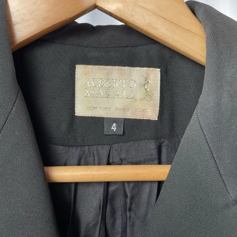Alberto Makali Button‎ Blazer in Black Size 4